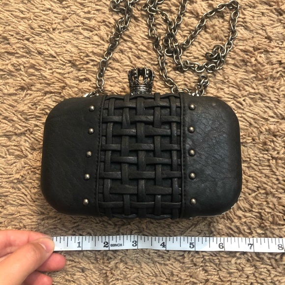Black leather clutch - Picture 5 of 5